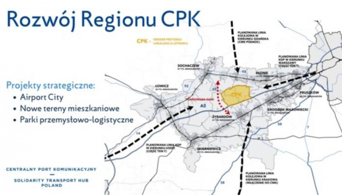 Ruszyły konsultacje strategii rozwoju regionu Centralnego Portu Komunikacyjnego