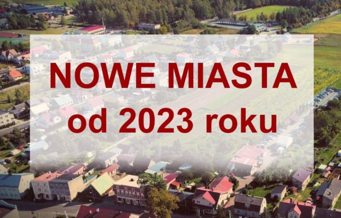 Zmiana statusu miejscowości w 2023 r.